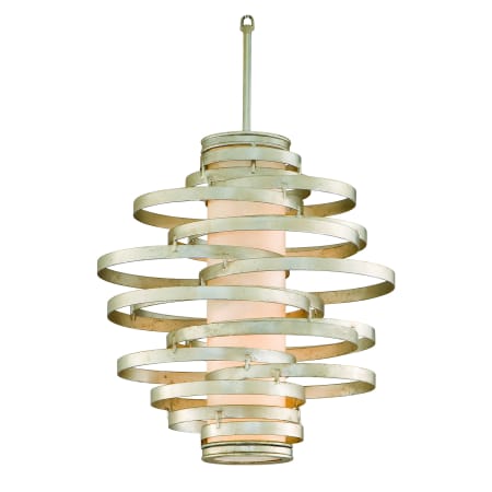 Corbett Lighting Vertigo 2 Light 16-1/2" Wide Pendant with Fabric Shade Modern Silver