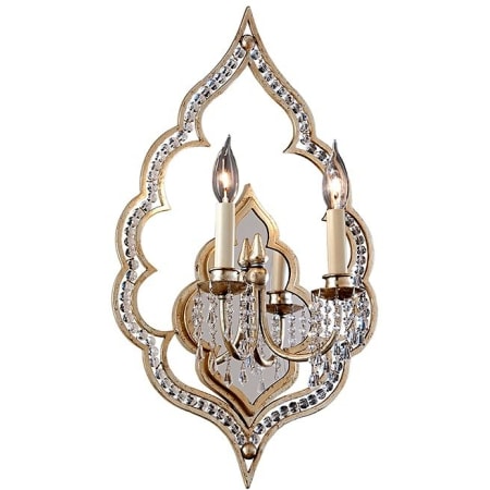 Corbett Lighting Bijoux 2 Light 13-1/2" Wide Wall Sconce with Crystal Accents Silver Leaf / Antique Mist