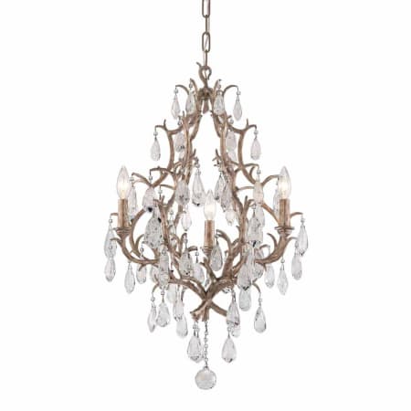 Corbett Lighting Amadeus 3 Light 20" Wide Mini Chandelier with Crystal Accents Stria Gold Leaf