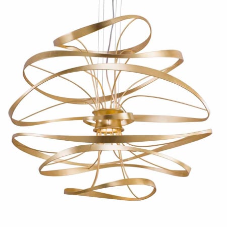 Corbett Lighting Calligraphy Light 42" Wide Integrated LED Globe Chandelier Gold Leaf