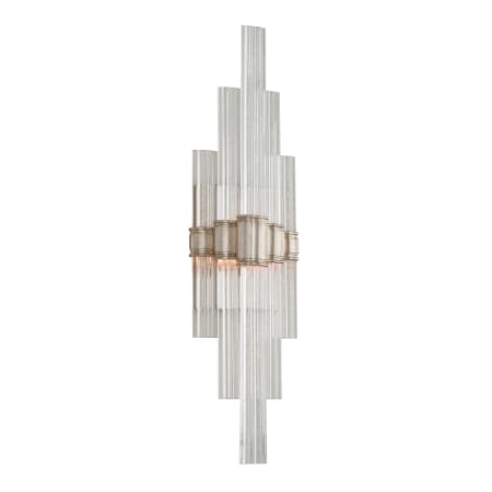 Corbett Lighting Voilà Single Light 27-1/2" High Integrated LED Wall Sconce with Glass Shade - ADA Compliant Modern Silver Leaf