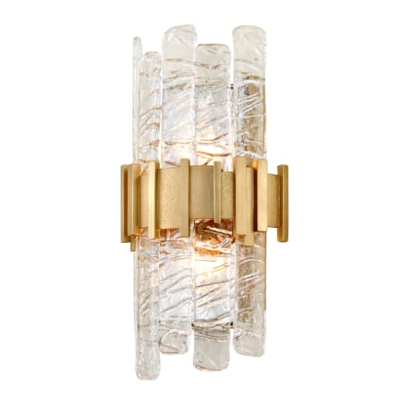 Corbett Lighting Ciro 2 Light 16" Tall Wall Sconce with Handmade Glass Shade - ADA Compliant Antique Silver Leaf Stainless
