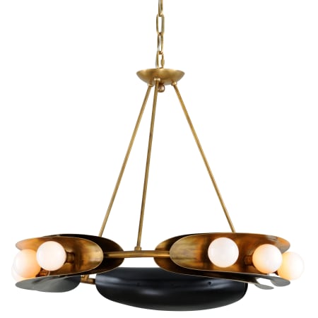 Corbett Lighting Hopper 9 Light 32" Wide Ring Chandelier Vintage Brass