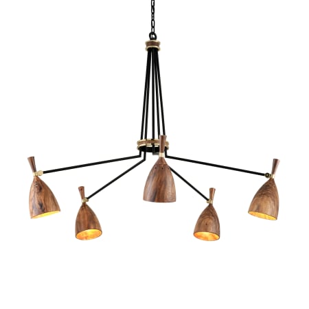 Corbett Lighting Utopia 5 Light 51" Wide LED Chandelier Satin Black