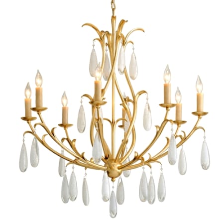Corbett Lighting Prosecco 8 Light 35" Wide Crystal Chandelier Gold Leaf