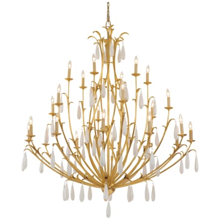 Corbett Lighting Prosecco 24 Light 60" Wide Crystal Candle Style Chandelier Gold Leaf