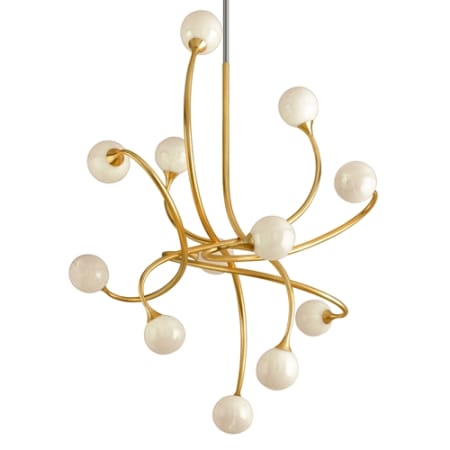 Corbett Lighting Signature 12 Light 40" Wide LED Abstract Sputnik Chandelier Gold Leaf