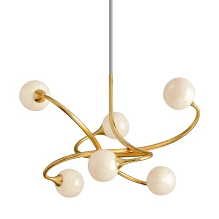 Corbett Lighting Signature 6 Light 29" Wide LED Abstract Sputnik Chandelier Gold Leaf