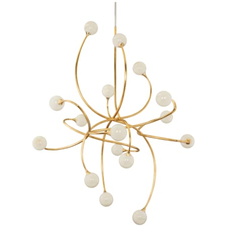 Corbett Lighting Signature 16 Light 56" Wide LED Abstract Chandelier Gold Leaf