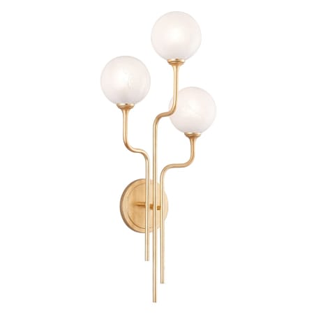 Corbett Lighting Onyx 3 Light 31" Tall Wall Sconce Vintage Gold Leaf