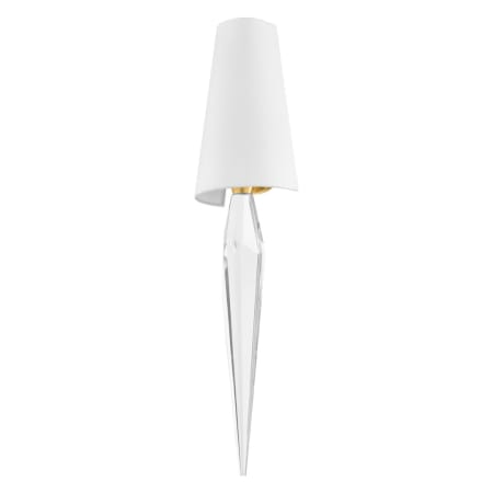 Corbett Lighting Alps 28" Tall Crystal Wall Sconce Vintage Polished Brass