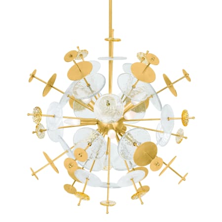 Corbett Lighting Gleason 9 Light 29" Wide Sputnik Chandelier Vintage Gold Leaf