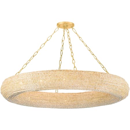Corbett Lighting Lure 16 Light 50" Wide Ring Chandelier Vintage Gold Leaf