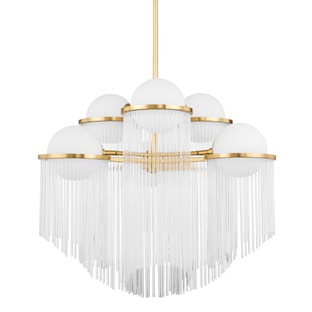Corbett Lighting Celestial 6 Light 32" Wide Chandelier Aged Brass