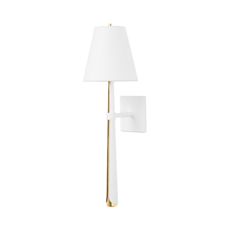 Corbett Lighting Esmeralda 27" Tall Wall Sconce Vintage Gold Leaf / Gesso White