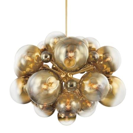 Corbett Lighting Kyoto 25 Light 54" Wide Chandelier Vintage Polished Brass