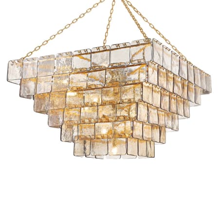 Corbett Lighting Regal 29 Light 48" Wide Waterfall Chandelier Vintage Gold Leaf