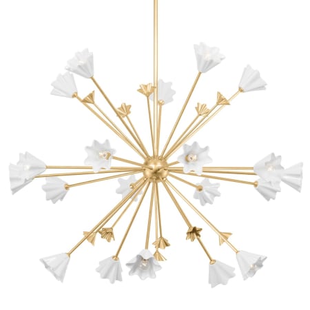 Corbett Lighting Julieta 20 Light 56" Wide Sputnik Chandelier Vintage Gold Leaf