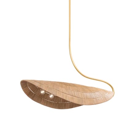 Corbett Lighting Medea 6 Light 50" Wide Linear Pendant Gold Leaf
