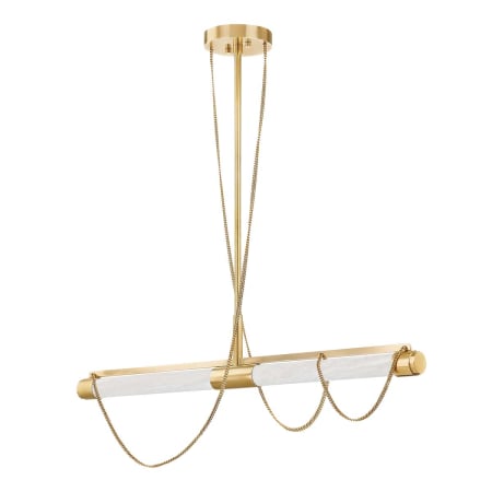 Corbett Lighting Lariat 48" Wide LED Linear Pendant Vintage Brass