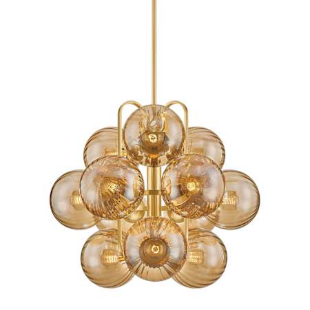 Corbett Lighting Cronus 12 Light 34" Wide Chandelier Vintage Polished Brass