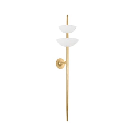 Corbett Lighting Evander 54" Tall Wall Sconce Vintage Gold Leaf / Gesso White