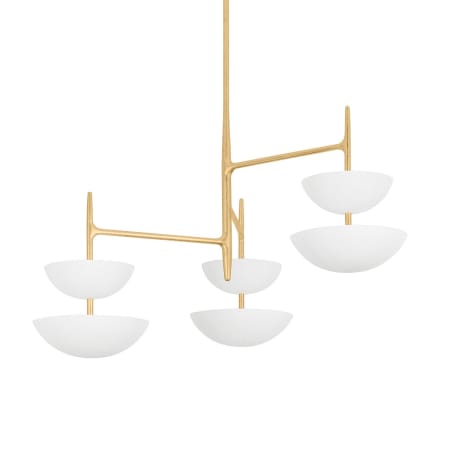 Corbett Lighting Evander 42" Wide Chandelier Vintage Gold Leaf / Gesso White
