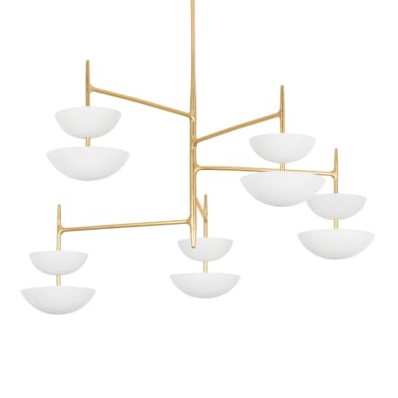 Corbett Lighting Evander 55" Wide Chandelier Vintage Gold Leaf / Gesso White