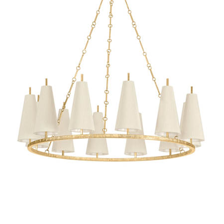 Corbett Lighting Tirana 12 Light 42" Wide Ring Chandelier Vintage Gold Leaf