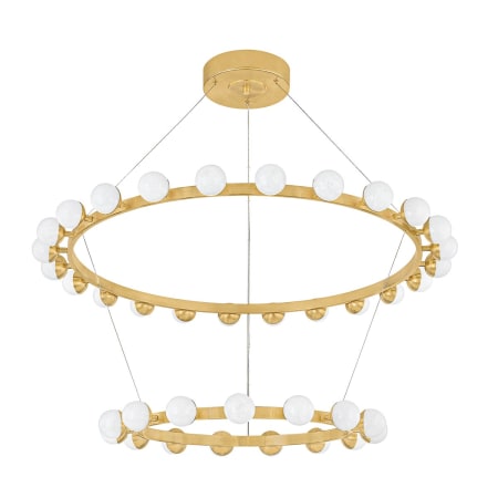 Corbett Lighting Linus 46" Wide Ring Chandelier Vintage Brass