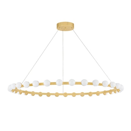 Corbett Lighting Linus 61" Wide Ring Chandelier Vintage Brass