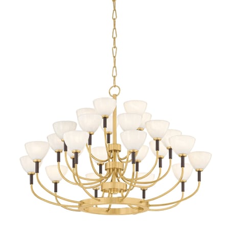 Corbett Lighting Brahma 25 Light 38" Wide Chandelier Vintage Polished Brass / Bronze