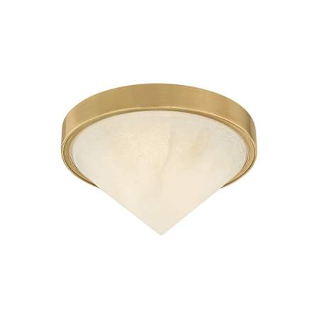 Corbett Lighting Colmar 6" Wide LED Flush Mount Ceiling Fixture with Alabaster Shade Vintage Brass