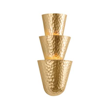 Corbett Lighting Bucharest 3 Light 18" Tall Wall Sconce Vintage Gold Leaf