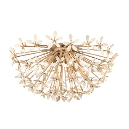 Corbett Lighting Corfu 6 Light 30" Wide Semi-Flush Ceiling Fixture Ivory Coco