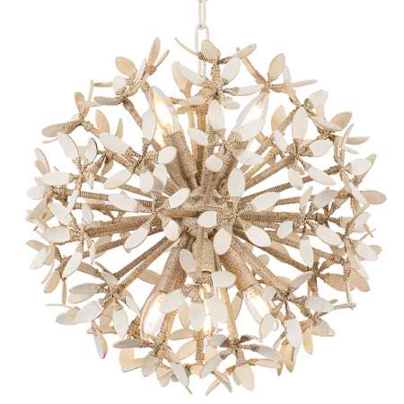 Corbett Lighting Corfu 8 Light 20" Wide Sputnik Chandelier Ivory Coco