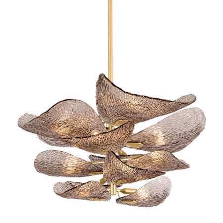 Corbett Lighting Cardiff 12 Light 35" Wide Abstract Chandelier Vintage Gold Leaf