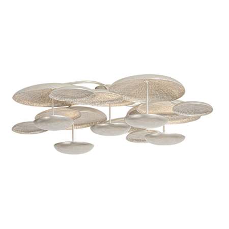 Corbett Lighting Fistral 43" Wide LED Semi-Flush Ceiling Fixture Textured Warm Silver Leaf