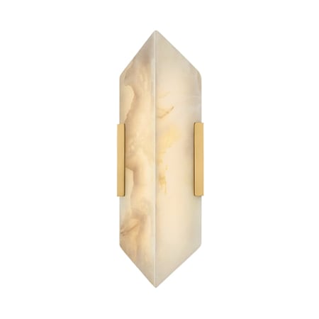 Corbett Lighting Geo 16" Tall LED Wall Sconce with Honey Onyx Shade Vintage Brass