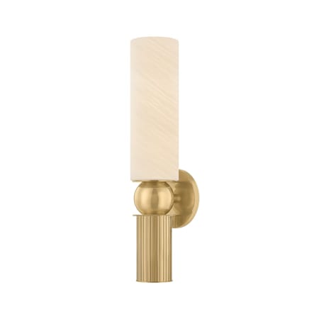 Corbett Lighting Ronda 2 Light 19" Tall Wall Sconce with Matte Cloud Glass Shade Vintage Brass