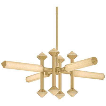 Corbett Lighting Hydra 12 Light 48" Wide Linear Chandelier Vintage Brass