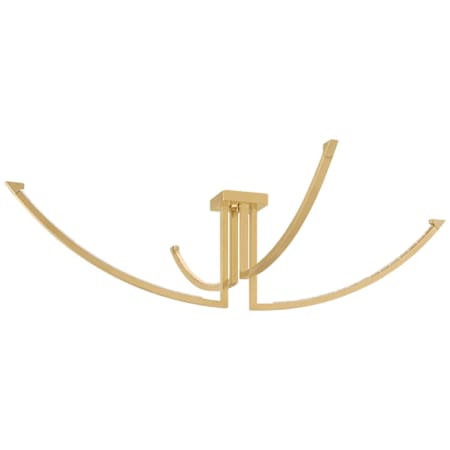 Corbett Lighting Frankfurt 4 Light 60" Wide Abstract Chandelier Vintage Brass