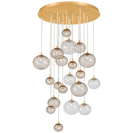 Corbett Lighting Istanbul 20 Light 29" Wide Globe Chandelier Vintage Gold Leaf
