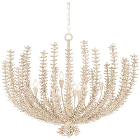 Corbett Lighting Pedrillo 8 Light 44" Wide Candle Style Chandelier Cream Plaster