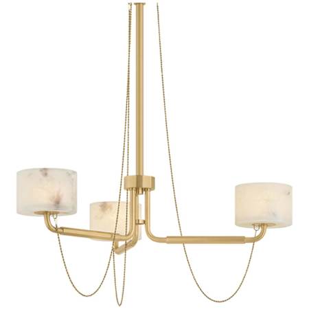 Corbett Lighting Bunda 3 Light 31" Wide Candle Style Chandelier Vintage Brass