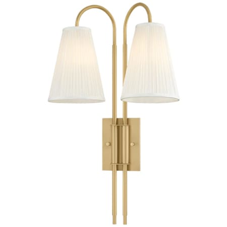 Corbett Lighting Limoges 2 Light 25" Tall Wall Sconce Vintage Brass