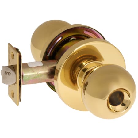 Corbin Russwin Commercial Panic Proof Grade 2 Keyed Entry Storeroom Knob Set with GWC Trim - Less Cylinder Polished Brass