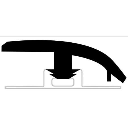 COREtec OG Enhanced 94" Long Vinyl Glue Down Reducer - Sold by Piece (7.87 LF/Piece) Wilson Pecan