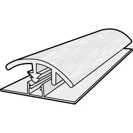 COREtec 94" x 2" Vinyl Floating or Glue Down Reducer - Sold by Piece (7.83 LF/Piece) Sorrel Oak