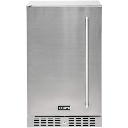 Coyote 21 Inch Wide 4.1 Cu. Ft. Left Hinge Compact Freezerless Refrigerator with LED Lights and Digital Display Stainless Steel